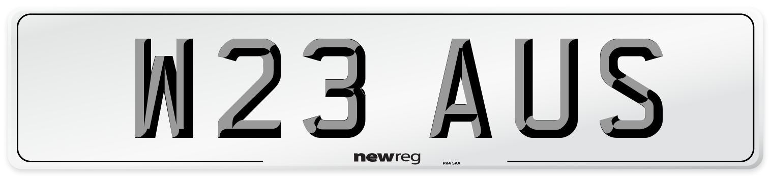 W23 AUS Number Plate from New Reg
